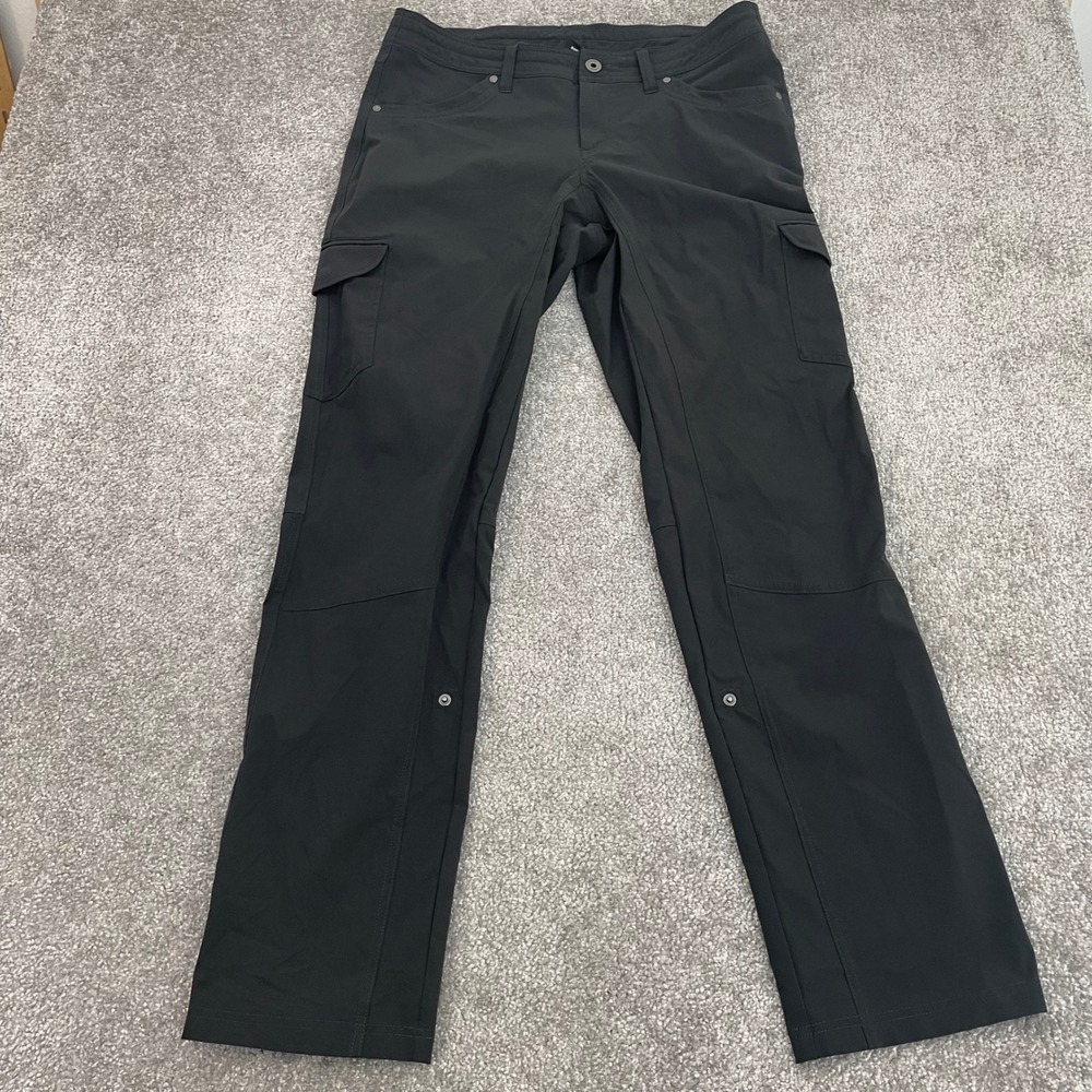 Kuhl Freeflex Roll Up Pants Womens 10 Cargo Splash Hiking Outdoor Stretch Black